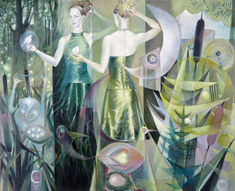 The painting -Forest fairy tale- (2003) by Annael (Anelia Pavlova), artist, after the (classical) music of Weinberg