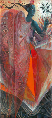 The painting -Ruby Cherubim- (2003) by Annael (Anelia Pavlova), artist, after the (classical) music of Rautavaara